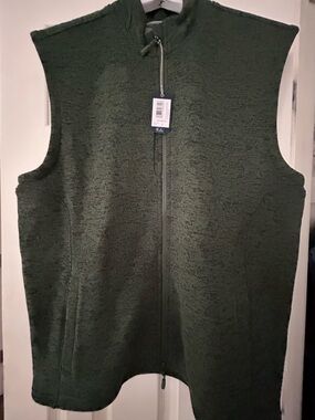 johnnie-O Olive Green Full-Zip Vest